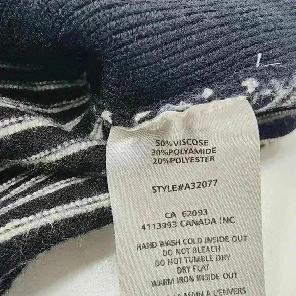 Alison Sheri striped textured pattern scoop neck pullover sweater women's XL - Picture 6 of 7